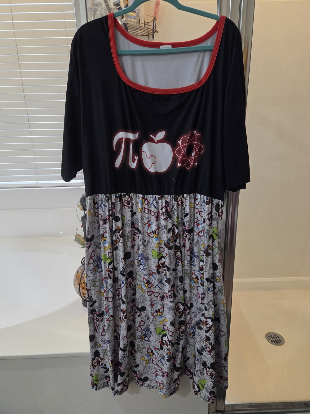 Disney Black and Gray Science-Print Casual Dress